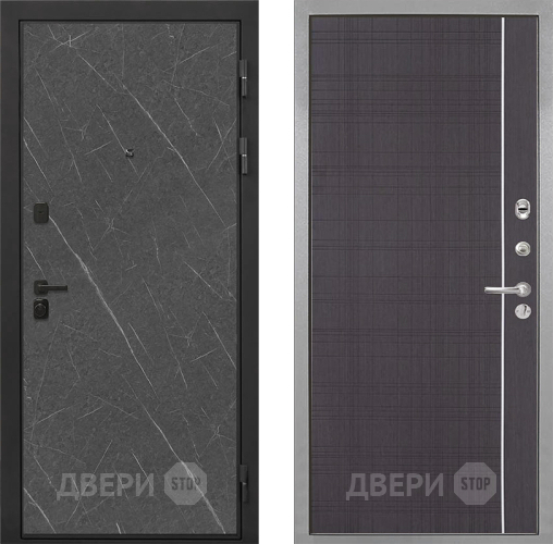 Входная металлическая Дверь Интекрон (INTECRON) Профит Black Гранит Лава Оникс В-07 с молдингом Венге в Красноармейске