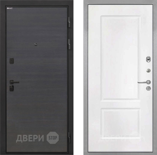 Входная металлическая Дверь Интекрон (INTECRON) Профит Black Эковенге КВ-2 Белый матовый в Красноармейске