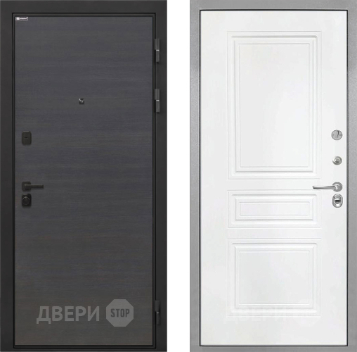 Входная металлическая Дверь Интекрон (INTECRON) Профит Black Эковенге ФЛ-243 Белый матовый в Красноармейске