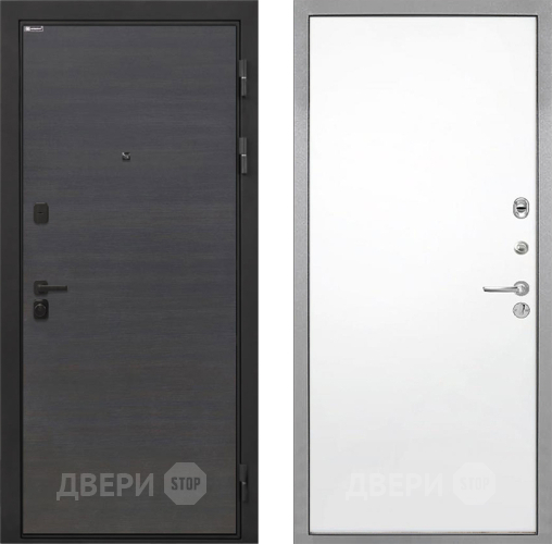 Входная металлическая Дверь Интекрон (INTECRON) Профит Black Эковенге Гладкая Силк Сноу в Красноармейске