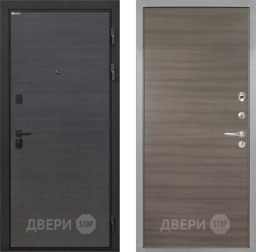 Входная металлическая Дверь Интекрон (INTECRON) Профит Black Эковенге Гладкая Дуб тоскано поперечный в Красноармейске