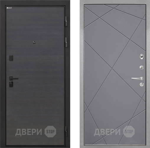 Входная металлическая Дверь Интекрон (INTECRON) Профит Black Эковенге Лучи-М Графит софт в Красноармейске