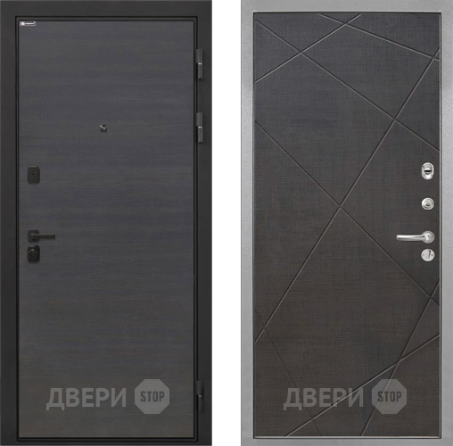 Входная металлическая Дверь Интекрон (INTECRON) Профит Black Эковенге Лучи-М Венге распил кофе в Красноармейске