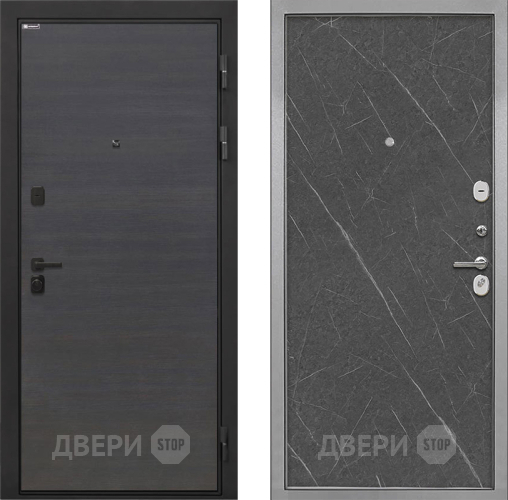 Входная металлическая Дверь Интекрон (INTECRON) Профит Black Эковенге Гладкая Гранит лава оникс в Красноармейске