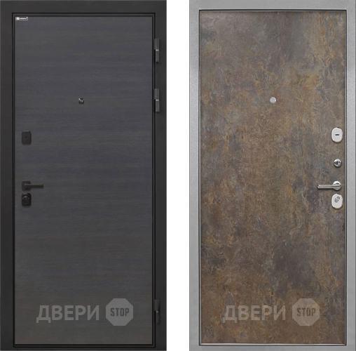 Входная металлическая Дверь Интекрон (INTECRON) Профит Black Эковенге Гладкая Гранж в Красноармейске