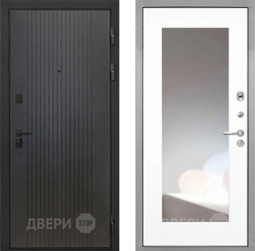 Дверь Интекрон (INTECRON) Профит Black ФЛ-295 ФЛЗ-120-М Зеркало Белый матовый в Красноармейске