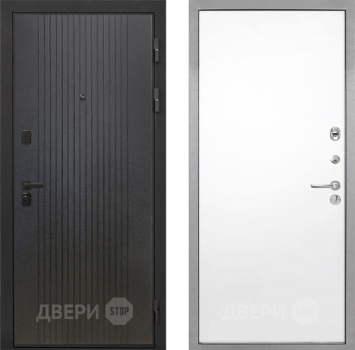 Входная металлическая Дверь Интекрон (INTECRON) Профит Black ФЛ-295 Гладкая Силк Сноу в Красноармейске