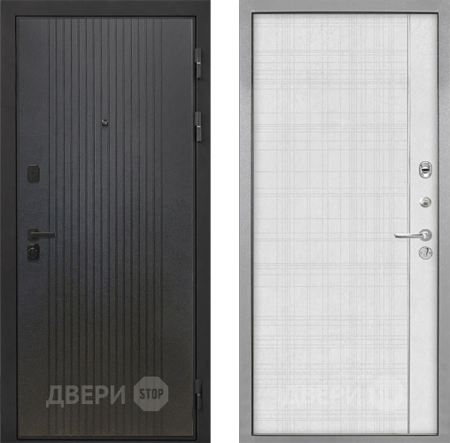 Входная металлическая Дверь Интекрон (INTECRON) Профит Black ФЛ-295 В-07 с молдингом Лофт белый в Красноармейске