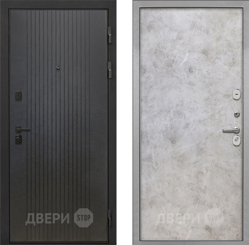 Входная металлическая Дверь Интекрон (INTECRON) Профит Black ФЛ-295 Гладкая Мрамор светлый в Красноармейске