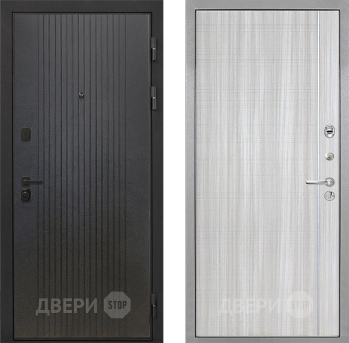 Входная металлическая Дверь Интекрон (INTECRON) Профит Black ФЛ-295 В-07 с молдингом Сандал белый в Красноармейске