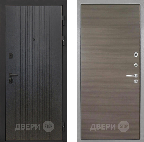 Входная металлическая Дверь Интекрон (INTECRON) Профит Black ФЛ-295 Гладкая Дуб тоскано поперечный в Красноармейске