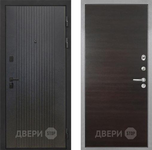 Входная металлическая Дверь Интекрон (INTECRON) Профит Black ФЛ-295 Гладкая Эковенге поперечный в Красноармейске