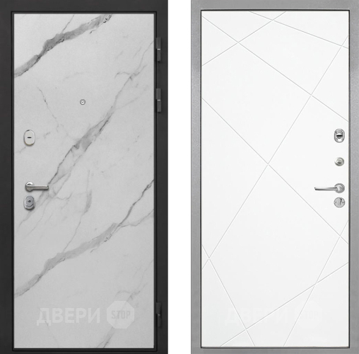 Входная металлическая Дверь Интекрон (INTECRON) Гектор Мрамор Арктик Лучи-М Софт милк в Красноармейске