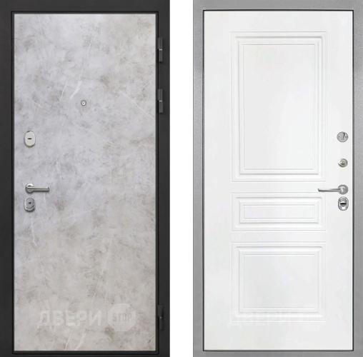 Входная металлическая Дверь Интекрон (INTECRON) Гектор Мрамор Светлый ФЛ-243 Белый матовый в Красноармейске