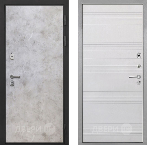 Входная металлическая Дверь Интекрон (INTECRON) Гектор Мрамор Светлый ФЛ-316 Белый ясень в Красноармейске