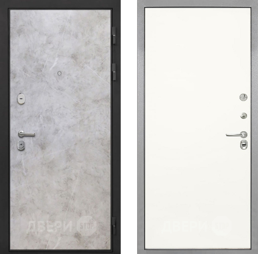 Входная металлическая Дверь Интекрон (INTECRON) Гектор Мрамор Светлый Гладкая Слоновая кость в Красноармейске
