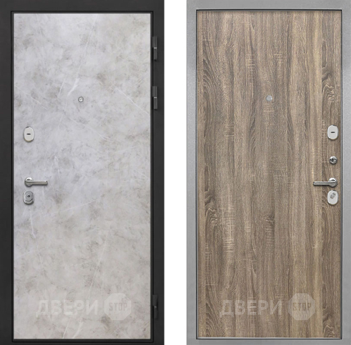 Входная металлическая Дверь Интекрон (INTECRON) Гектор Мрамор Светлый Гладкая Дуб турин в Красноармейске