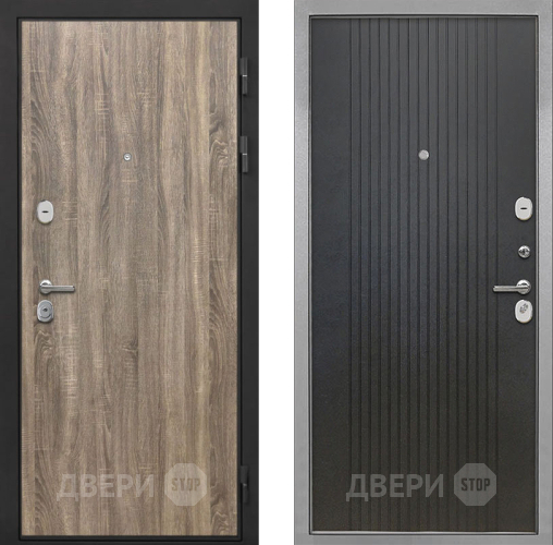Входная металлическая Дверь Интекрон (INTECRON) Гектор Дуб Турин ФЛ-295 Лофт черный в Красноармейске