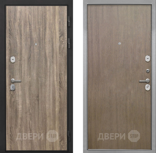 Входная металлическая Дверь Интекрон (INTECRON) Гектор Дуб Турин Гладкая шпон Венге коричневый в Красноармейске
