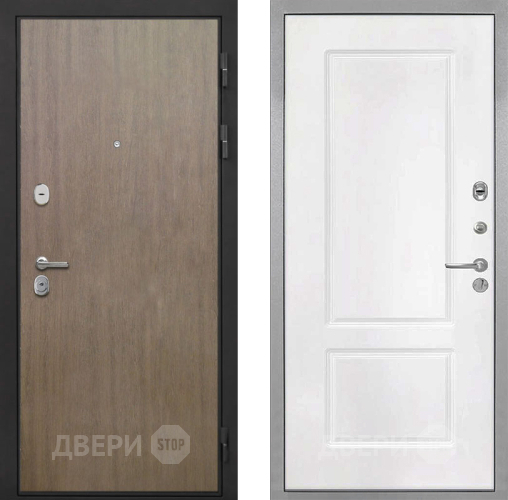 Входная металлическая Дверь Интекрон (INTECRON) Гектор Венге Коричневый КВ-2 Белый матовый в Красноармейске