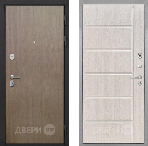 Входная металлическая Дверь Интекрон (INTECRON) Гектор Венге Коричневый ФЛ-102 Сосна белая в Красноармейске