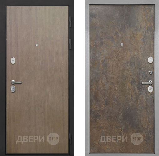 Входная металлическая Дверь Интекрон (INTECRON) Гектор Венге Коричневый Гладкая Гранж в Красноармейске