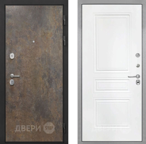 Входная металлическая Дверь Интекрон (INTECRON) Гектор Гранж ФЛ-243 Белый матовый в Красноармейске