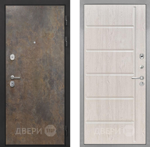Входная металлическая Дверь Интекрон (INTECRON) Гектор Гранж ФЛ-102 Сосна белая в Красноармейске