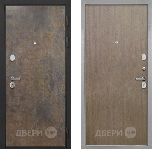 Входная металлическая Дверь Интекрон (INTECRON) Гектор Гранж Гладкая шпон Венге коричневый в Красноармейске