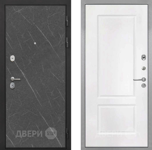 Входная металлическая Дверь Интекрон (INTECRON) Гектор Гранит Лава Оникс КВ-2 Белый матовый в Красноармейске