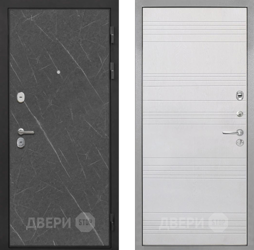 Входная металлическая Дверь Интекрон (INTECRON) Гектор Гранит Лава Оникс ФЛ-316 Белый ясень в Красноармейске