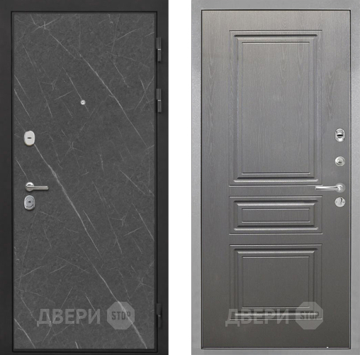 Входная металлическая Дверь Интекрон (INTECRON) Гектор Гранит Лава Оникс ФЛ-243 Графит вуд дуб в Красноармейске