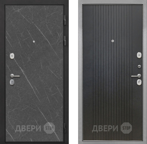 Входная металлическая Дверь Интекрон (INTECRON) Гектор Гранит Лава Оникс ФЛ-295 Лофт черный в Красноармейске