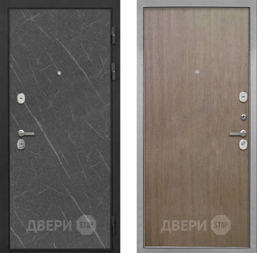 Входная металлическая Дверь Интекрон (INTECRON) Гектор Гранит Лава Оникс Гладкая шпон Венге коричневый в Красноармейске