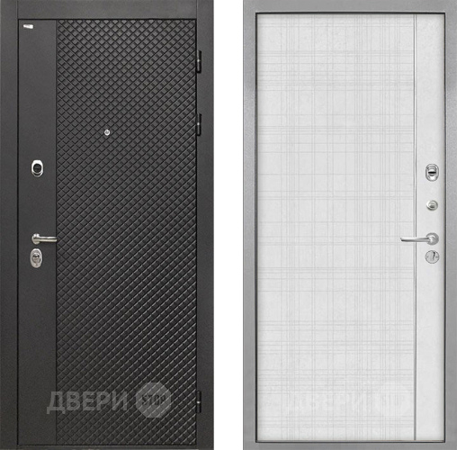 Входная металлическая Дверь Интекрон (INTECRON) Олимпия Black 4К В-07 с молдингом Лофт белый в Красноармейске