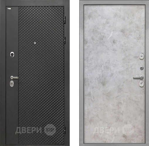 Входная металлическая Дверь Интекрон (INTECRON) Олимпия Black 4К Гладкая Мрамор светлый в Красноармейске