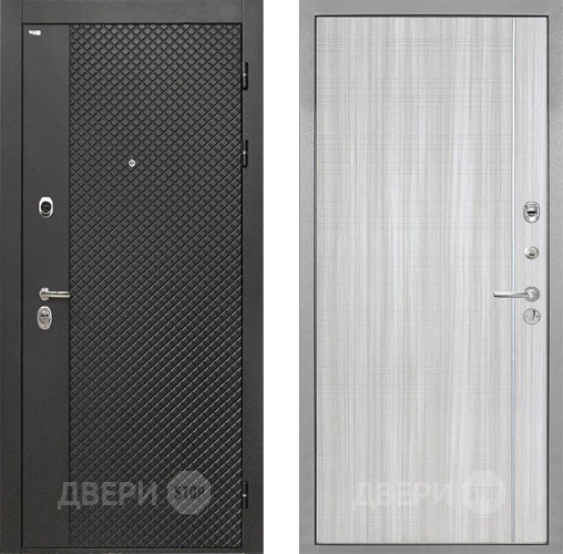 Входная металлическая Дверь Интекрон (INTECRON) Олимпия Black 4К В-07 с молдингом Сандал белый в Красноармейске