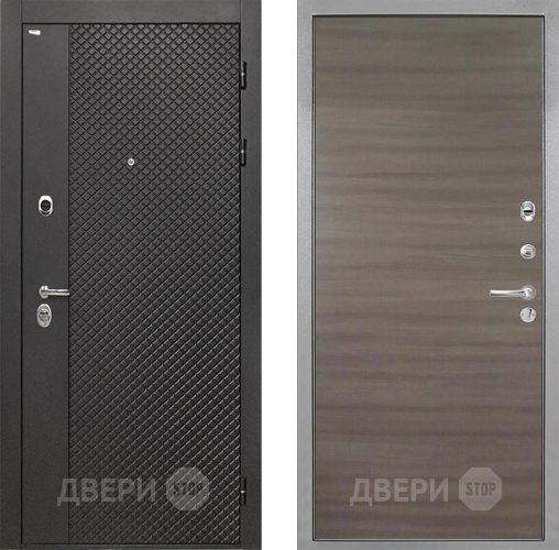 Входная металлическая Дверь Интекрон (INTECRON) Олимпия Black 4К Гладкая Дуб тоскано поперечный в Красноармейске