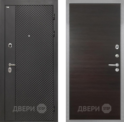 Входная металлическая Дверь Интекрон (INTECRON) Олимпия Black 4К Гладкая Эковенге поперечный в Красноармейске