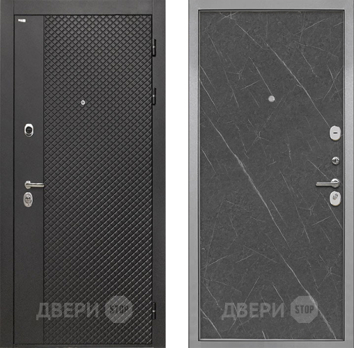 Входная металлическая Дверь Интекрон (INTECRON) Олимпия Black 4К Гладкая Гранит лава оникс в Красноармейске