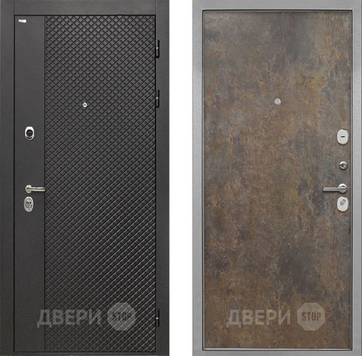 Входная металлическая Дверь Интекрон (INTECRON) Олимпия Black 4К Гладкая Гранж в Красноармейске