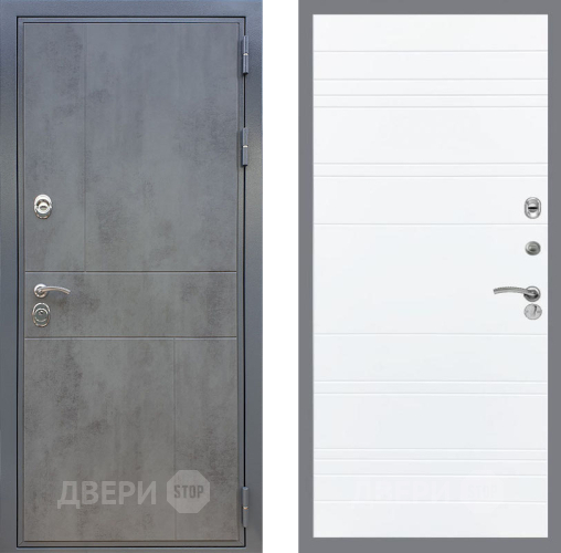 Входная металлическая Дверь Рекс (REX) ФЛ-290 Line Силк Сноу в Красноармейске