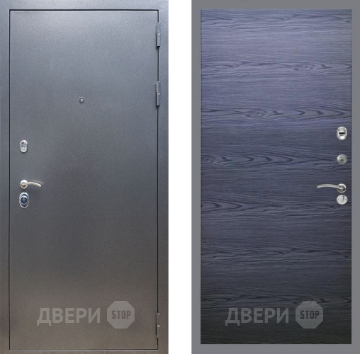 Входная металлическая Дверь Рекс (REX) 11 GL Дуб тангенальный черный в Красноармейске