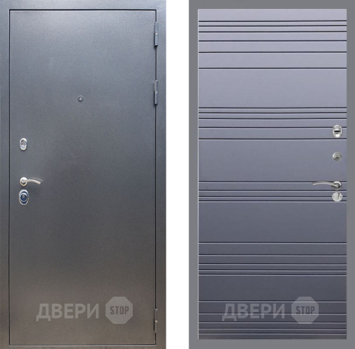 Входная металлическая Дверь Рекс (REX) 11 Line Силк титан в Красноармейске