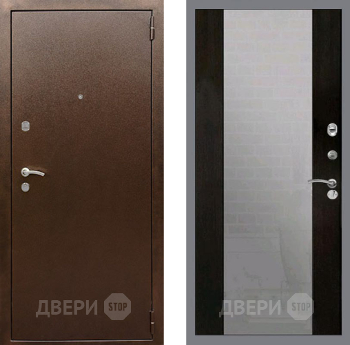 Дверь Рекс (REX) 1А Медный Антик СБ-16 Зеркало Венге в Красноармейске