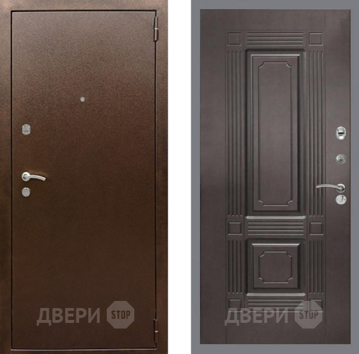 Входная металлическая Дверь Рекс (REX) 1А Медный Антик FL-2 Венге в Красноармейске