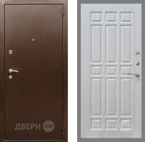 Входная металлическая Дверь Рекс (REX) 1А Медный Антик FL-33 Лиственница беж в Красноармейске