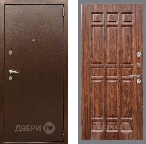 Входная металлическая Дверь Рекс (REX) 1А Медный Антик FL-33 орех тисненый в Красноармейске