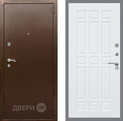 Дверь Рекс (REX) 1А Медный Антик FL-33 Силк Сноу в Красноармейске