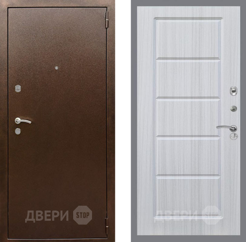 Входная металлическая Дверь Рекс (REX) 1А Медный Антик FL-39 Сандал белый в Красноармейске